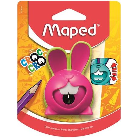 MAPED Hegyező, egylyukú, tartályos, MAPED "Croc Croc Innovation", nyuszi, vegyes színek