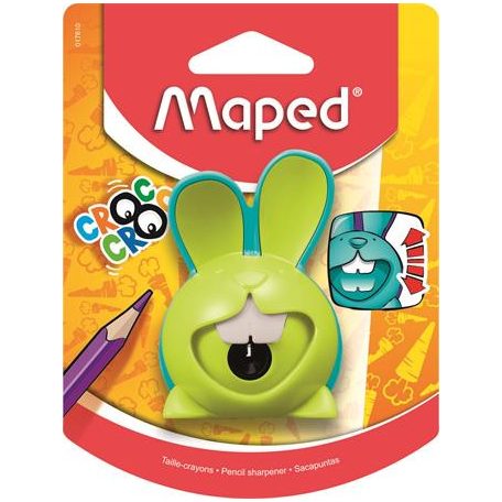 MAPED Hegyező, egylyukú, tartályos, MAPED "Croc Croc Innovation", nyuszi, vegyes színek