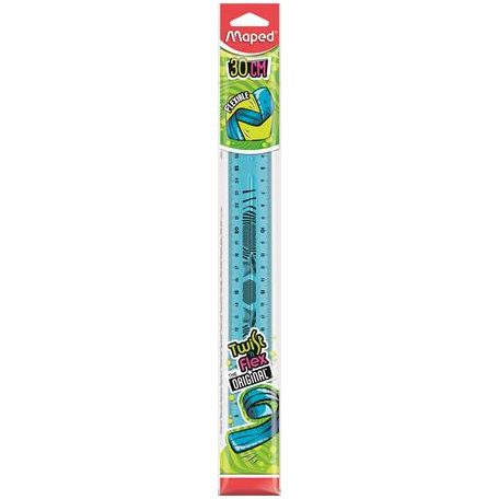 MAPED Vonalzó, műanyag, törhetetlen, 30 cm, MAPED "Twist'n Flex"