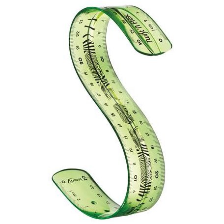 MAPED Vonalzó, műanyag, törhetetlen, 30 cm, MAPED "Twist'n Flex"