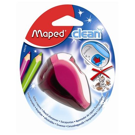 MAPED Hegyező, kétlyukú, tartályos, MAPED "Clean", vegyes színek