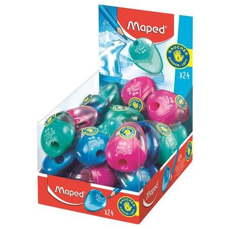 MAPED Hegyező display, egylyukú, tartályos, balkezes, MAPED "I-Gloo", vegyes színek