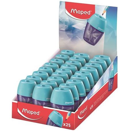 MAPED Hegyező display, egylyukú, tartályos, MAPED „Arctic Shaker jégvilág”