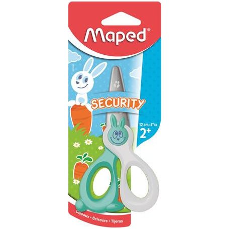 MAPED Olló, óvodai, 12 cm, műanyag él, MAPED "Kidi Cut"