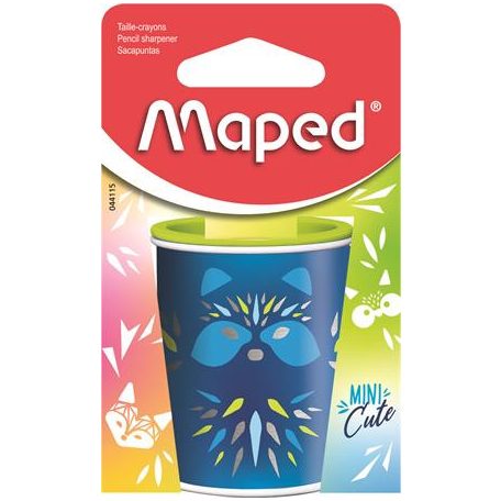 MAPED Hegyező, kétlyukú, tartályos, MAPED "Mini Cute", vegyes színek