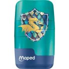 MAPED Hegyező és radír, kétlyukú, tartályos, pótradírral, MAPED "Connect Dragon", sárkány