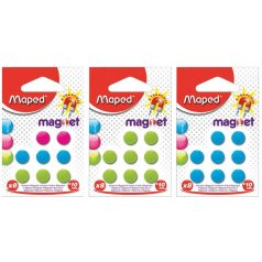 MAPED Mágnes, kerek, 10 mm, MAPED, vegyes színek