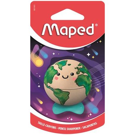 MAPED Hegyező, egylyukú, tartályos, MAPED „Planet”, bolygók, vegyes minták