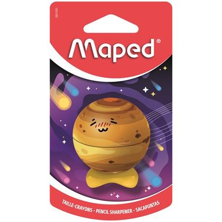 MAPED Hegyező, egylyukú, tartályos, MAPED „Planet”, bolygók, vegyes minták