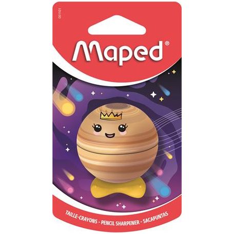 MAPED Hegyező, egylyukú, tartályos, MAPED „Planet”, bolygók, vegyes minták