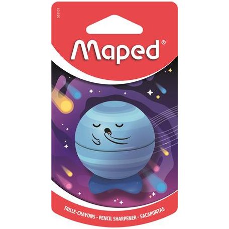 MAPED Hegyező, egylyukú, tartályos, MAPED „Planet”, bolygók, vegyes minták