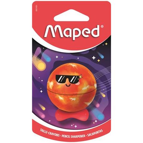 MAPED Hegyező, egylyukú, tartályos, MAPED „Planet”, bolygók, vegyes minták