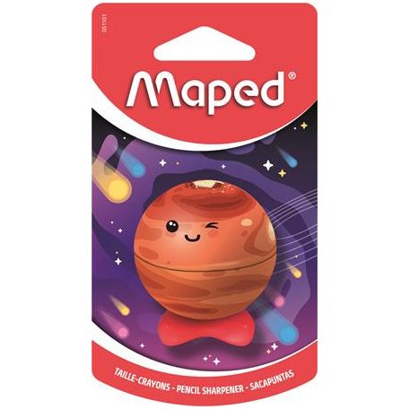 MAPED Hegyező, egylyukú, tartályos, MAPED „Planet”, bolygók, vegyes minták