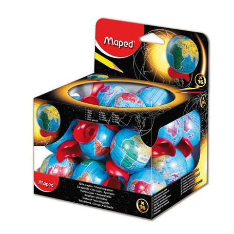 MAPED Hegyező display, egylyukú, tartályos, MAPED "Globe"