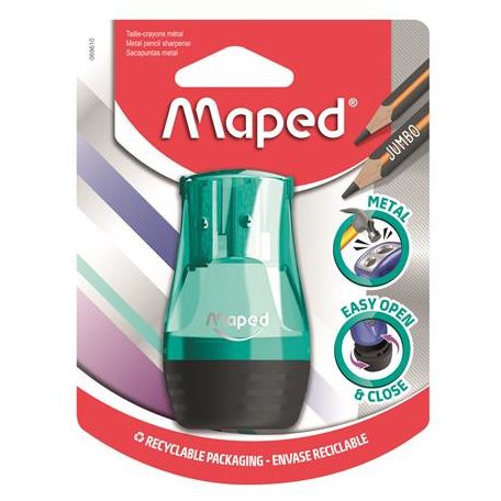 MAPED Hegyező, kétlyukú, tartályos, MAPED "Tonic", vegyes színek