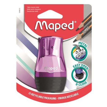 MAPED Hegyező, kétlyukú, tartályos, MAPED "Tonic", vegyes színek