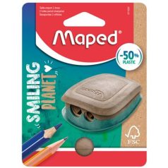   MAPED Hegyező, kétlyukú, tartályos, műanyag,  MAPED "Smiling Planet"