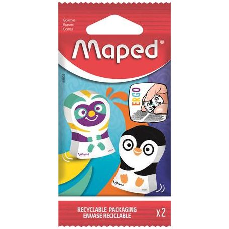 MAPED Radír, vegyes minták, MAPED "Ergo Fun Multicolor"