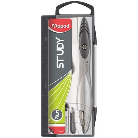 MAPED Körző készlet, 5 darabos, MAPED "Study SY160", vegyes színek
