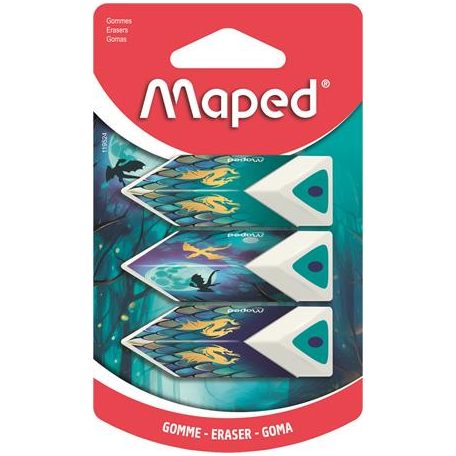 MAPED Radír, MAPED "Dragon Pyramid sárkány ", 3 darab