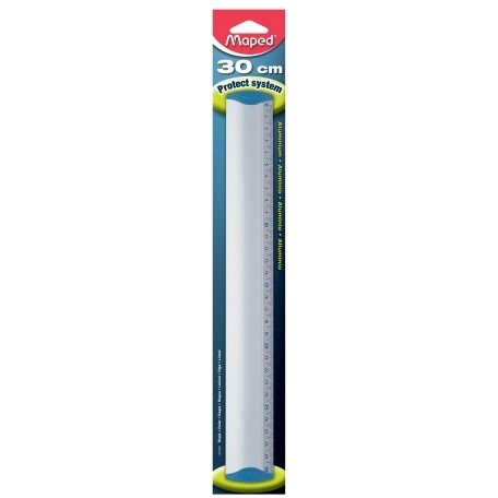 MAPED Vonalzó, alumínium, 30 cm, MAPED "Protect System"