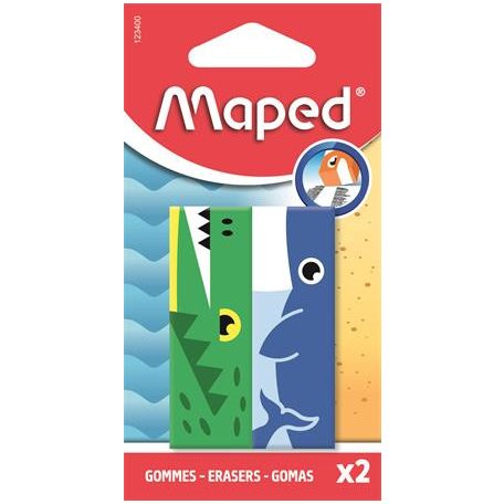 MAPED Radír, állatos, MAPED „Animals”, vegyes minták, 2 db