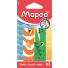 MAPED Radír, állatos, MAPED „Animals”, vegyes minták, 2 db
