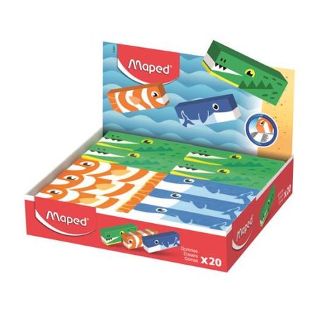 MAPED Radír display, állatos, MAPED „Animals”, vegyes minták