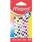 MAPED Radír, kockamintás, MAPED „Checkerboards”, vegyes minták, 2 db