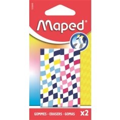   MAPED Radír, kockamintás, MAPED „Checkerboards”, vegyes minták, 2 db