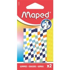   MAPED Radír, kockamintás, MAPED „Checkerboards”, vegyes minták, 2 db
