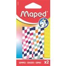 MAPED Radír, kockamintás, MAPED „Checkerboards”, vegyes minták, 2 db