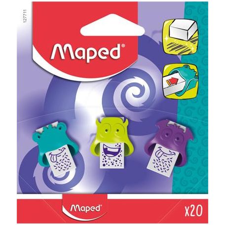 MAPED Radír display, MAPED "Little Monster", vegyes színek