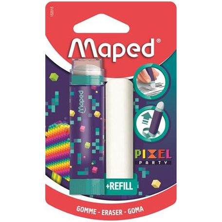 MAPED Radírstift, pótbéllel, MAPED "Pixel Party"