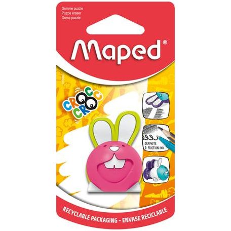 MAPED Puzzle radír, MAPED "Croc Croc Puzzle", nyuszi, vegyes színek