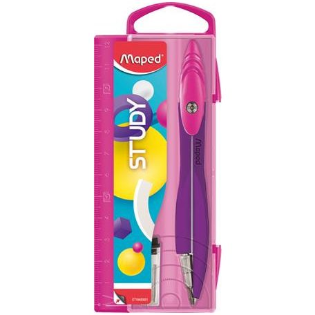 MAPED Körző, heggyel, MAPED "Study Pop", vegyes színek