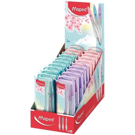 MAPED Körző, heggyel, MAPED "Study", vegyes pasztell színek
