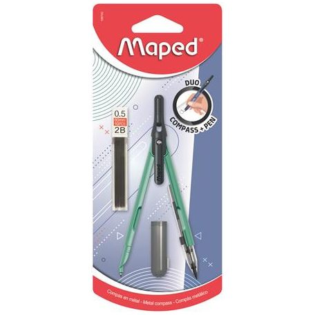 MAPED Körző, heggyel, 2in1, ceruzává alakítható, MAPED „Compass Pen”, vegyes színek