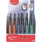 MAPED Körző display, heggyel, 2in1, ceruzává alakítható, MAPED „Compass Pen”, vegyes színek