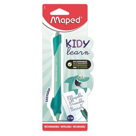 MAPED Írástanuló rollertoll, 0,7 mm, radírozható, MAPED "KIDY Learn MAGIC", cápa, türkiz