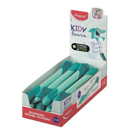 MAPED Írástanuló rollertoll, 0,7 mm, radírozható, MAPED "KIDY Learn MAGIC", cápa, türkiz, 12 db