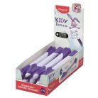 MAPED Írástanuló rollertoll, 0,7 mm, radírozható, MAPED "KIDY Learn MAGIC", nyuszi, lila, 12 db
