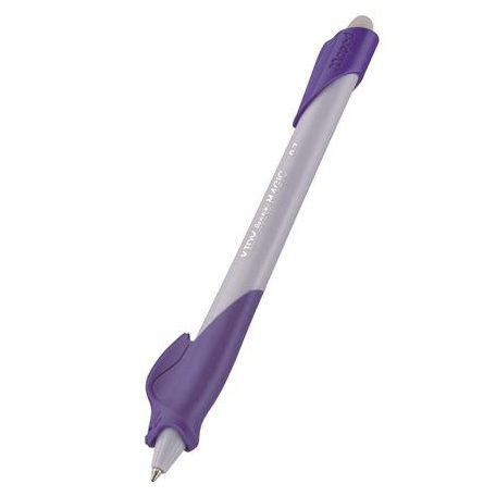 MAPED Írástanuló rollertoll, 0,7 mm, radírozható, MAPED "KIDY Learn MAGIC", nyuszi, lila, 12 db