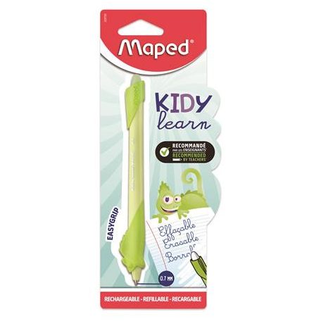 MAPED Írástanuló rollertoll, 0,7 mm, radírozható, MAPED "KIDY Learn MAGIC", kaméleon, zöld