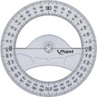 MAPED Szögmérő, műanyag, 360°, MAPED "Geometric"