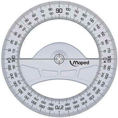 MAPED Szögmérő, műanyag, 360°, MAPED "Geometric"