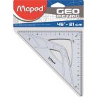 MAPED Háromszög vonalzó, műanyag, 45°, 14 cm, MAPED "Geometric"