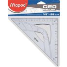 MAPED Háromszög vonalzó, műanyag, 45°, 17 cm, MAPED "Geometric"