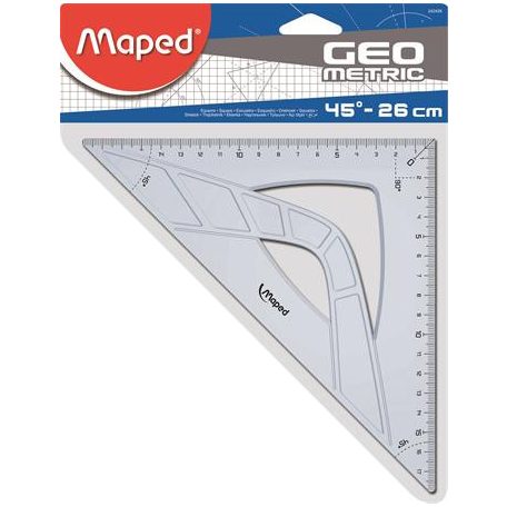 MAPED Háromszög vonalzó, műanyag, 45°, 17 cm, MAPED "Geometric"