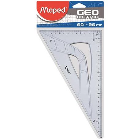 MAPED Háromszög vonalzó, műanyag, 60°, 25 cm, MAPED "Geometric"